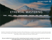 Tablet Screenshot of etherealmastering.com